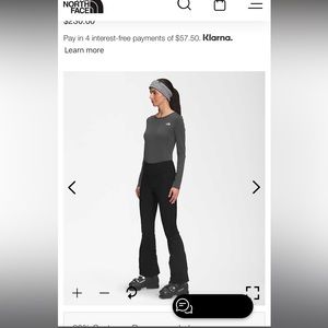 Women’s North Face Snoga Pants - Size 6 - Black